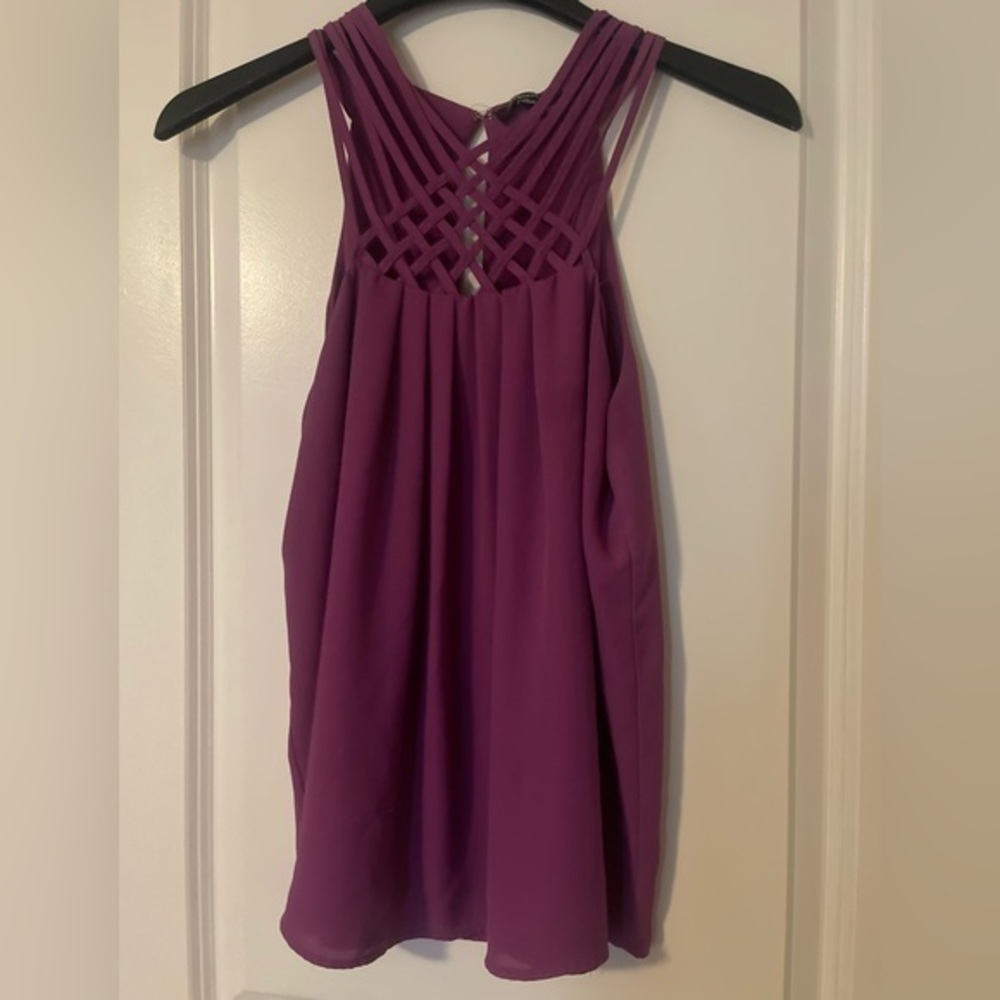 Shinestar Women’s purple flowy tank blouse 5/$20